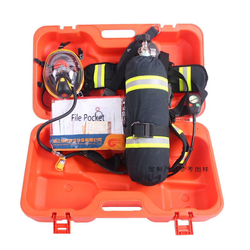 劳亨利（LAOHENGLI）RHZK6.8/30正压式空气呼吸器消防碳纤维6.8L气瓶自给面具罩 (恒泰)3C认证6.8L呼吸器 【RHZK6