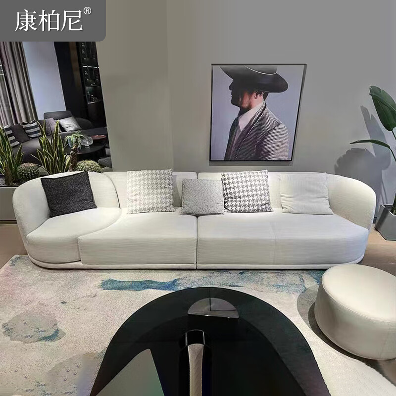 康柏尼 22年全新意大利设计师创意旋转沙发意式极简功能组合旋转沙发