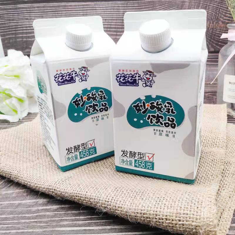 花花牛妙酸乳  益生菌风味酸牛奶妙酸乳无蔗糖酸奶屋顶盒 200g*10盒