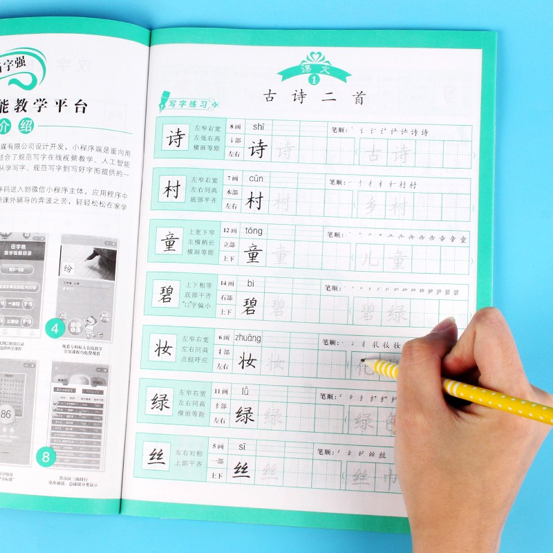写好规范字田字格一年级二年级三年级下册人教版新版小学语文教材课堂同步练习本笔画笔顺铅笔钢笔临摹练字练习册练字帖描红本同步人教版课本随堂练习一课一练天天练提升写字技巧练字写字作业本 二年级下册
