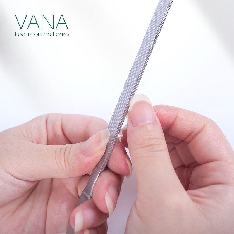 NAILVANA指甲锉刀不锈钢美甲工具玻璃锉四面锉抛光修亮厚指甲磨甲器新年礼 三件套-不锈钢指甲锉长短+玻璃锉