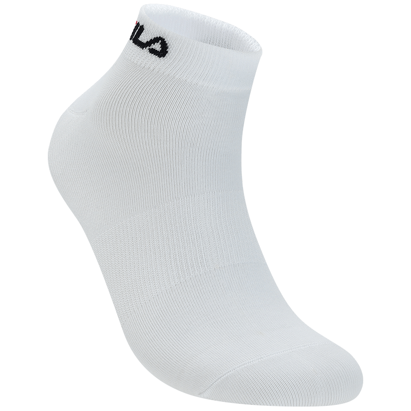 FILA 斐乐官方男袜低腰袜时尚休闲简约运动袜舒适短袜 标准白-WT XS