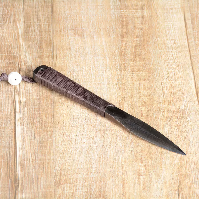 花纹钢茶刀黑茶普洱茶刀专用茶刀龙泉茶锥纯手工黑茶工具 巨阙茶刀