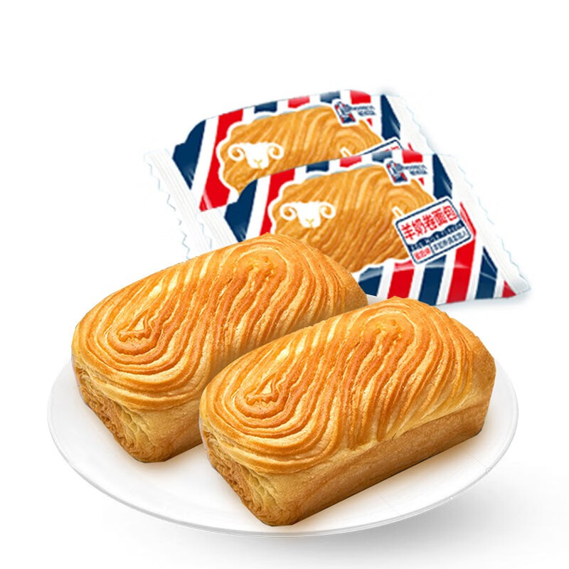 诺贝达 蛋糕零食 休闲食品糕点 独立包装 早餐食品面包 羊奶卷蛋奶味