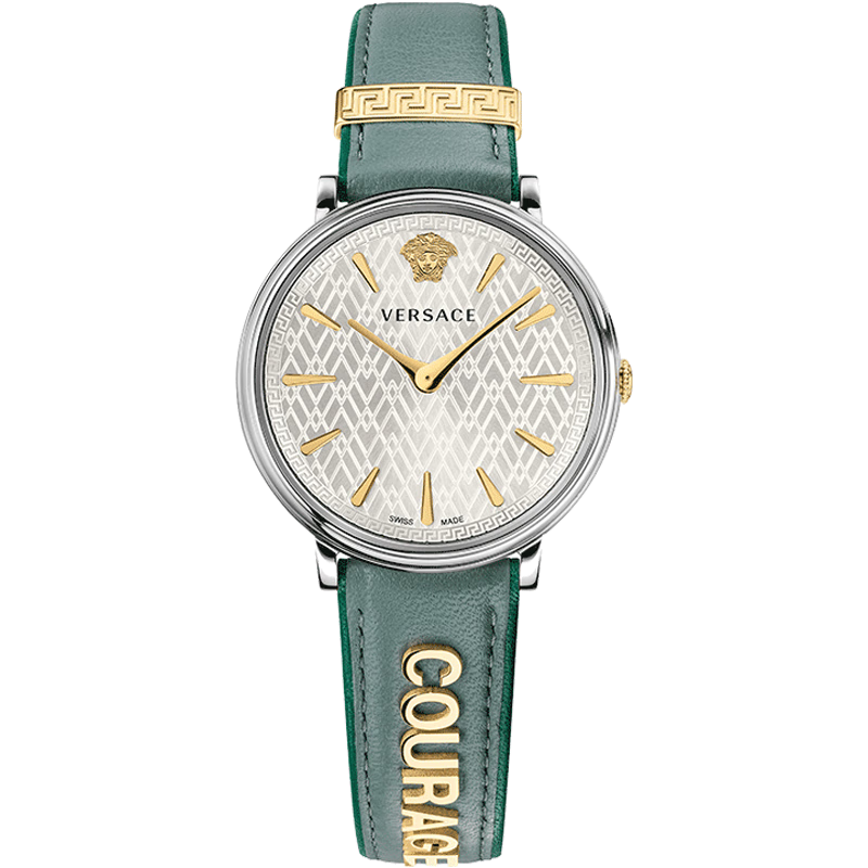 Versace手表VBP010017瑞士制造美杜莎石英女表小绿表价格走势及网购推荐