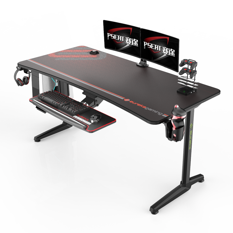 赛途(PSEAT)电竞桌1.5米大桌面电脑桌台式家用人体工学电竞桌椅套餐竞技游戏桌 异形管电竞桌桌椅高配套餐【1.5米黑色】