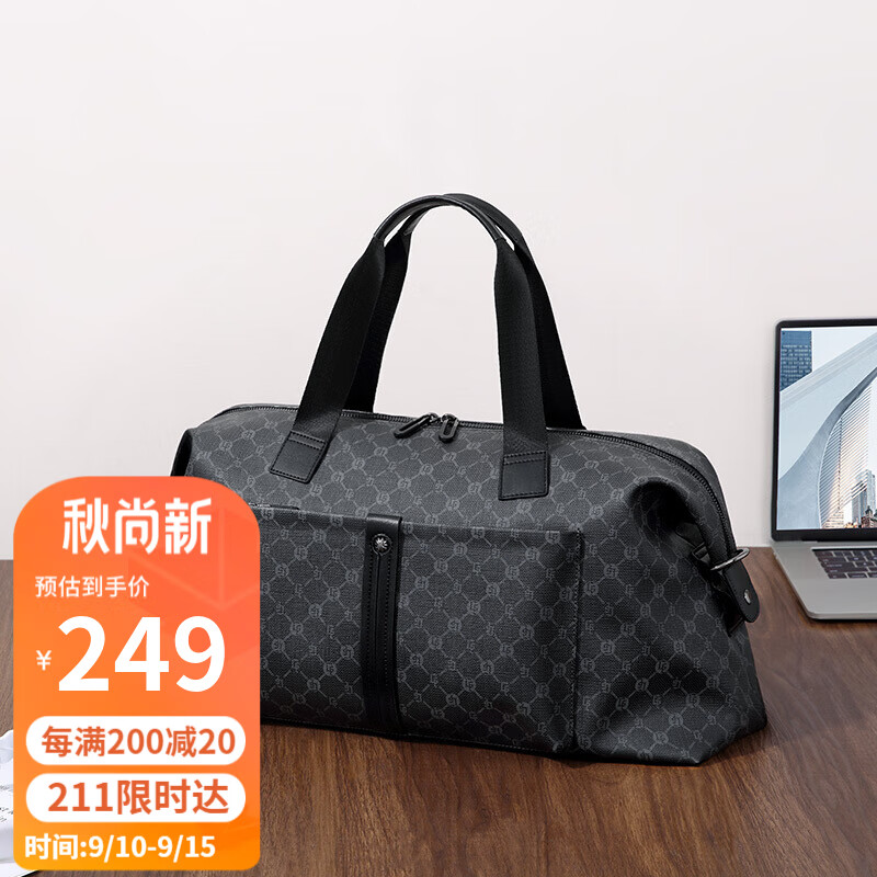 高尔夫（GOLF）时尚印花旅行包大容量防泼水男士手提包出差旅游袋行李包健身包