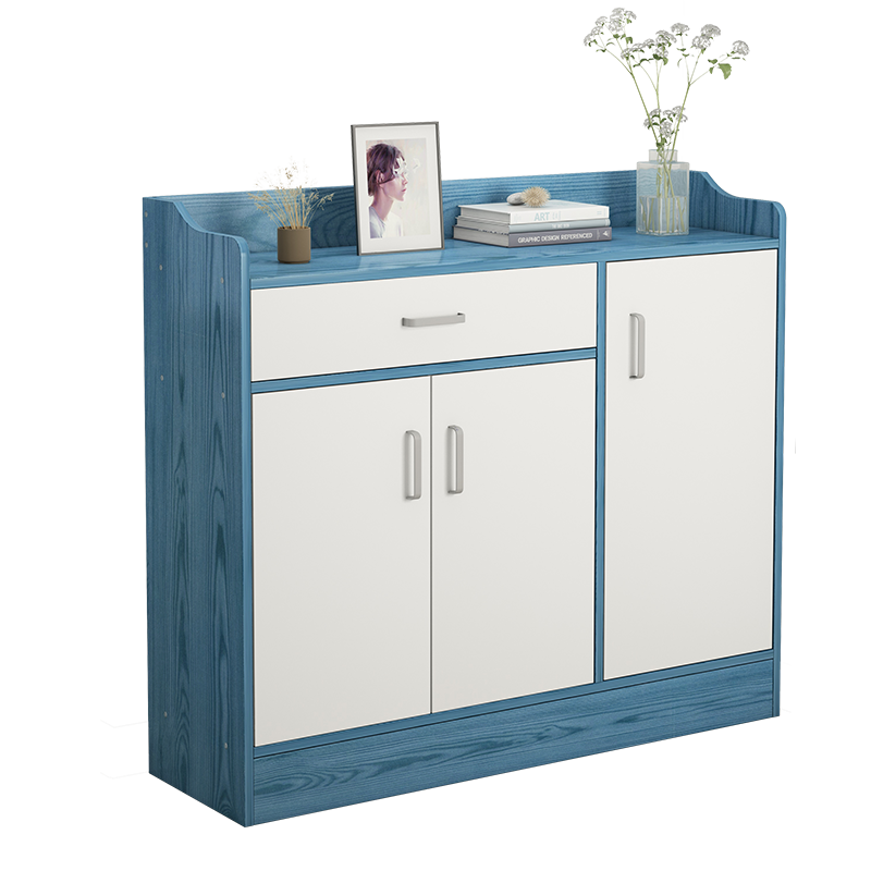 蔓斯菲尔鞋柜简约现代玄关门厅柜大容量防尘鞋柜 60*30*90cm两门一抽古檀木色