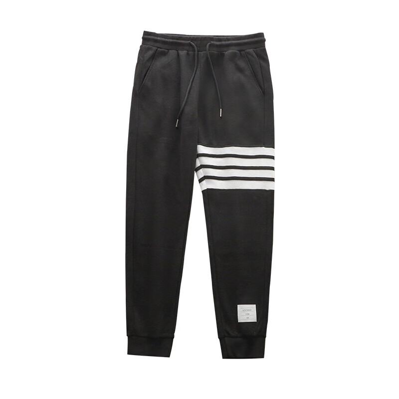 thom binpan  tb四条杠裤子男美式潮牌华夫格卫裤男条纹色织运动潮流