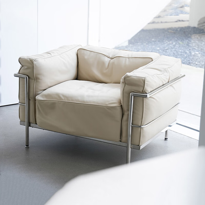 比里屋cassina柯布西耶lc3沙发羽绒真皮设计师中古客厅阳台网红单椅
