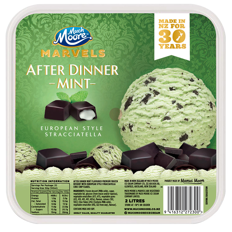 玛琪摩尔（MUCHMOORE）玛琪摩尔冰淇淋桶装 新西兰进口大桶冰激凌雪糕 薄荷巧克力