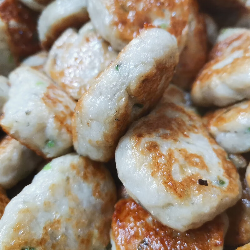 食芳溢顺德鲮鱼饼鱼蛋鱼饼韩式花生油明火煎制爽口弹牙冷链配送 传统