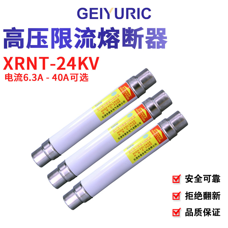 GEIYURIC 高壓限流熔斷器XRNT-24KV高分段能力熔斷器熔管 6.3A