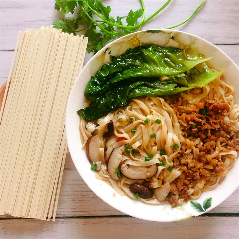 桃枫小离江山长寿面挂面素面鸡蛋面易熟2000克浙江特产 2把(1000克)扁