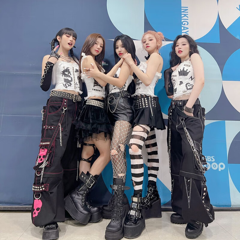 gidle打歌服韩女团gidle tomboy 同款打歌服宋雨琦 minnie 演出服爵士