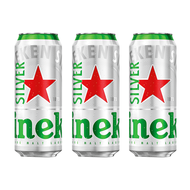 喜力星银500ml*3听 喜力啤酒Heineken Silver