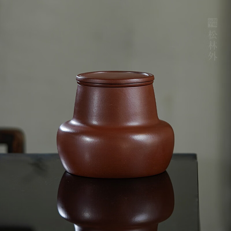 松林外陌上紫砂茶叶罐原矿底槽清密封储存罐普洱茶存茶罐醒茶空罐1斤