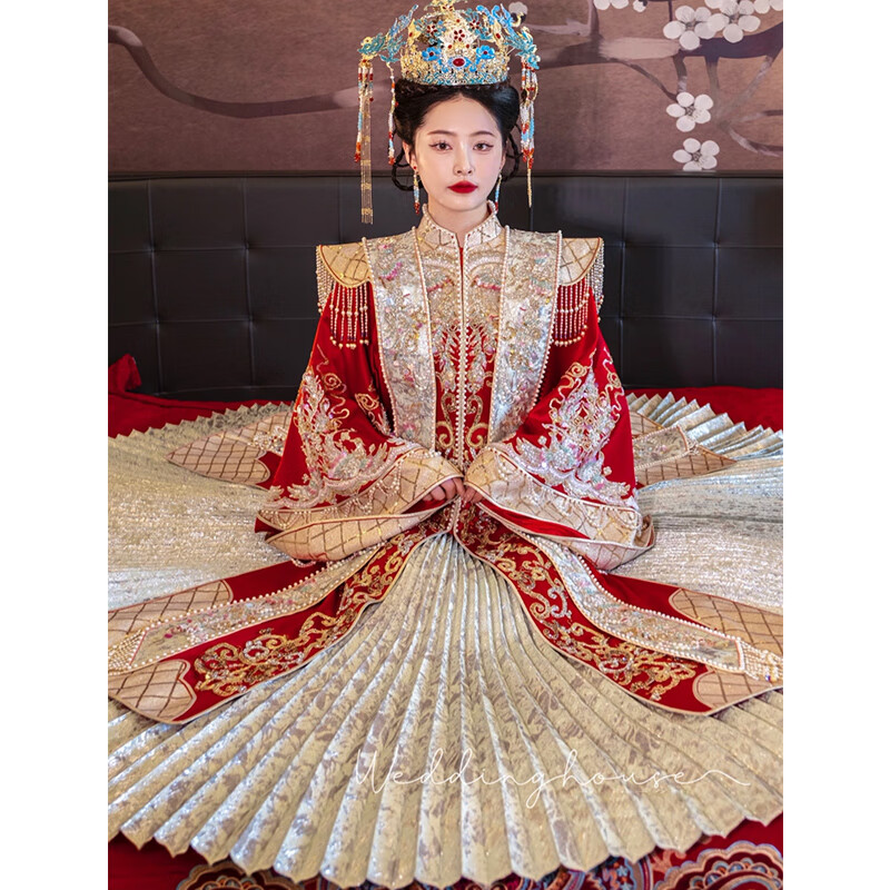 歌珀尼大码秀禾服新娘礼服200斤胖mm明制婚服嫁衣汉式服中式婚纱高端