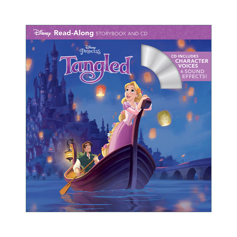 and cd 迪士尼独立阅读系列 长发公主 附cd 英文版 进口英语原版书籍