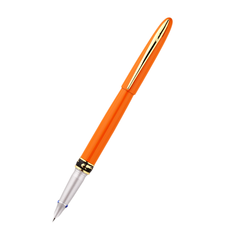 欧鳄钢笔215中小学生初学者儿童书写练字财特细男女学生用练字财务用0.38mm橘黄色 0.38mm