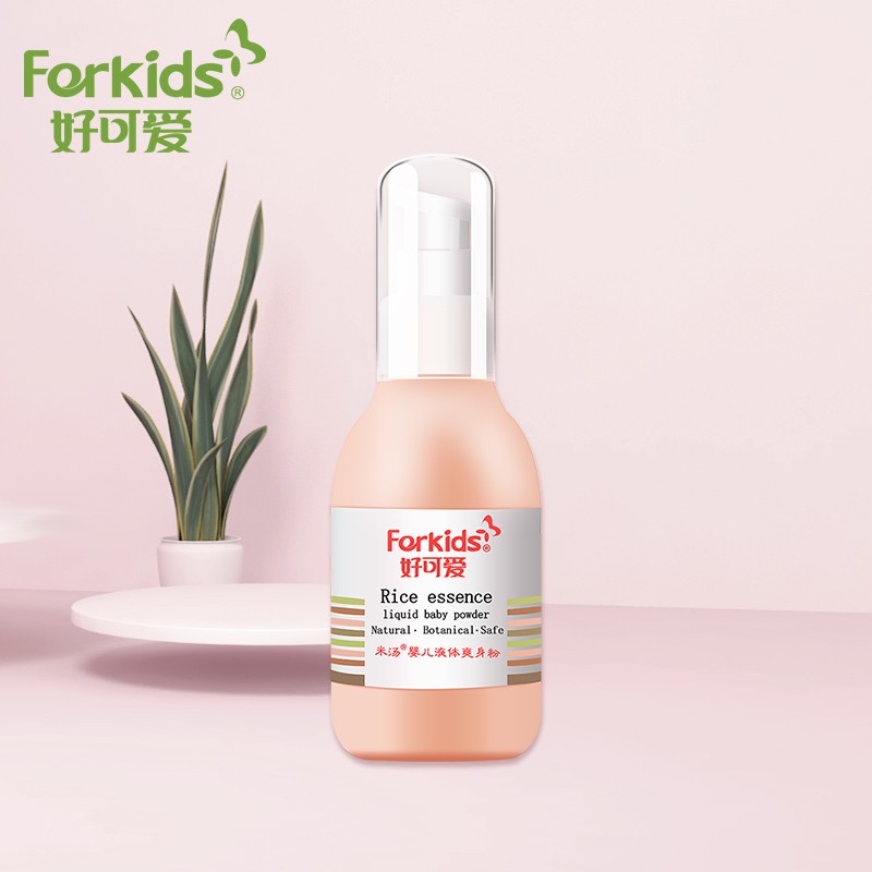 好可爱 Forkids米汤婴儿液体爽身粉100ml 去痱爽身 四季通用