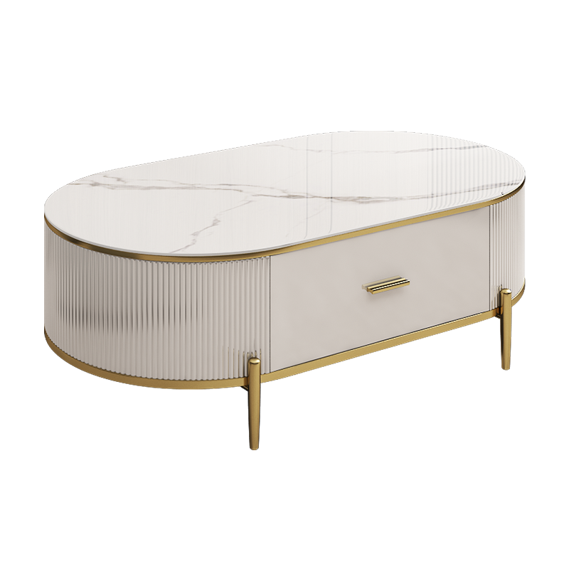 A家 茶几 轻奢岩板茶几电视柜组合现代简约客厅大小户型地柜套装家具新款FCJ003 1.2米岩板茶几 组装