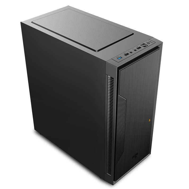 爱国者（aigo） 黑曼巴标准版 黑色 台式机中塔机箱(支持ATX主板/宽体/标配3把无光风扇/支持280水冷排)