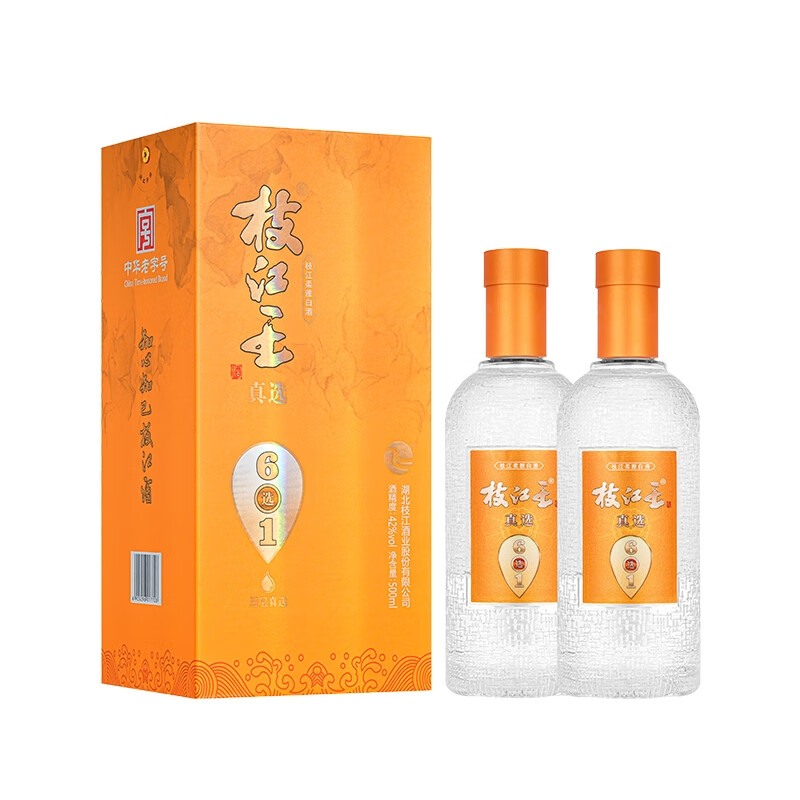 枝江王真选6 单瓶礼盒装 纯粮食白酒 固态发酵 湖北名酒 42%vol 500ml