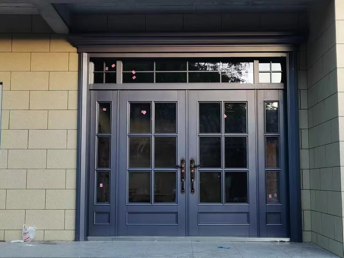 润华年铸铝门别墅四开大门玻璃防盗门阳台定制入户门甲级家用农村子母