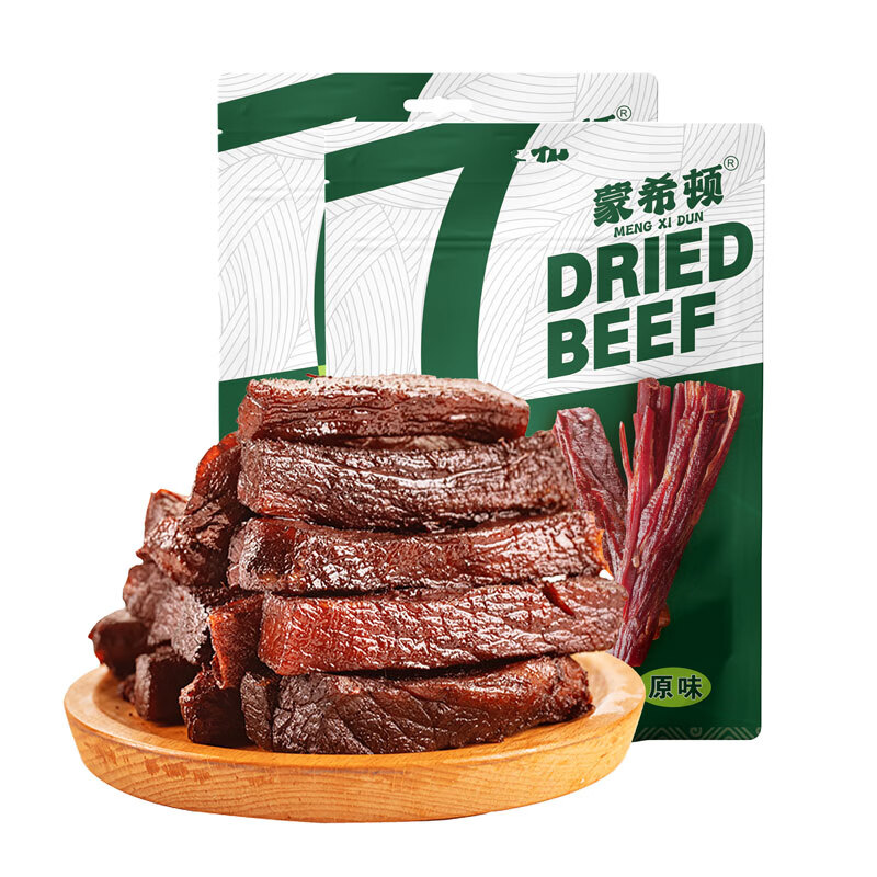 蒙希顿手撕风干牛肉干250g 约7成干 量贩装休闲食品肉脯口感 散装称重 原味500g 散装称重(毛重)