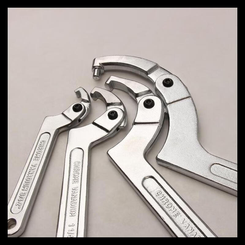 圆螺母扳手半圆形可调节钩型活动勾头勾型多用多功能活络月牙打磨 19