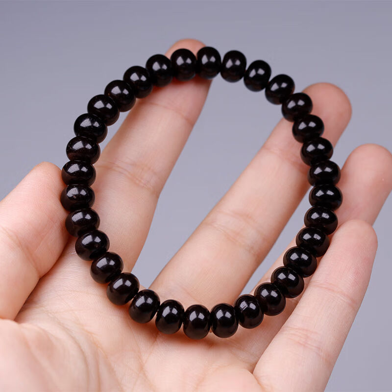 印尼老料椰蒂单圈手串佛珠散珠手链 天然原色精品老型桶珠苹果圆 8x6