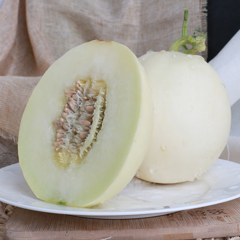 生活&好管家陕西阎良甜瓜蜜瓜新鲜水果当季新鲜孕妇时令水果小白瓜多汁脆整箱 净重8-9斤——约5-8个