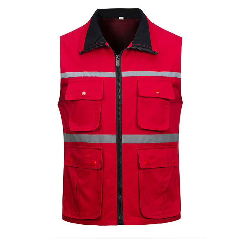 米集工作服马甲劳保园林绿化保洁工人工装印logo装修建筑工地背心