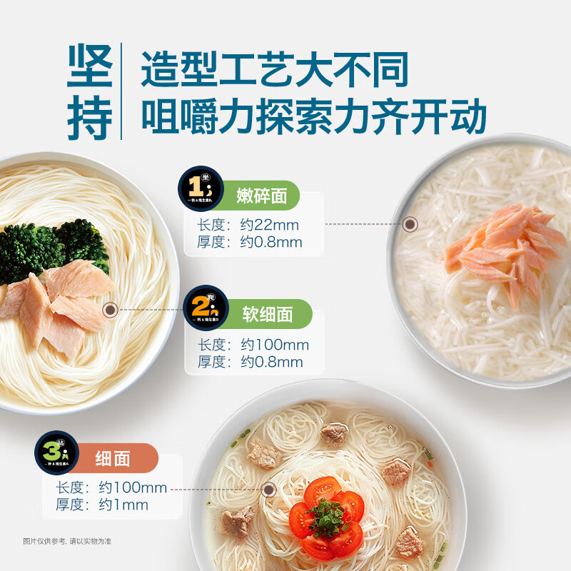 禾泱泱有机婴幼儿面条营养辅食无添加食用盐6个月以上二价铁宝宝面条 1阶新疆小麦有机二价铁嫩碎面