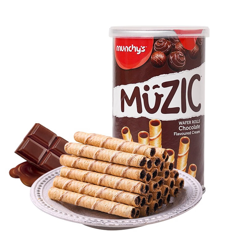 马奇新新 马来西亚进口威化饼干苏打休闲食品小零食追剧小吃下午茶多口味 巧克力威化蛋卷340g