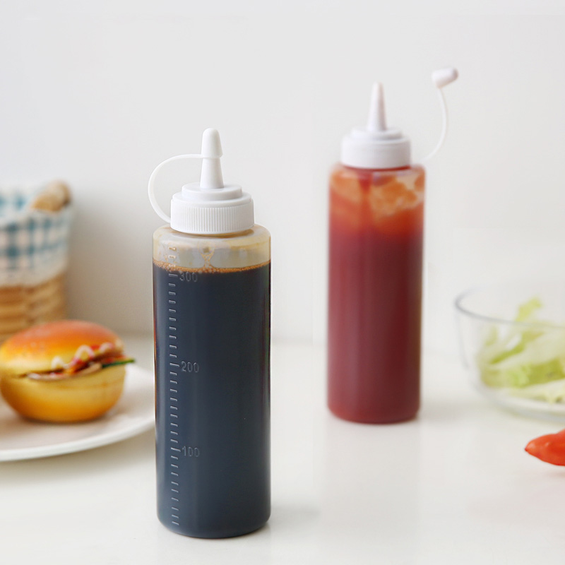 雅高 塑料挤酱瓶 家用番茄酱沙拉挤压瓶 酱料蜂蜜果酱汁瓶尖嘴瓶子300ML 2只装 YG-C126