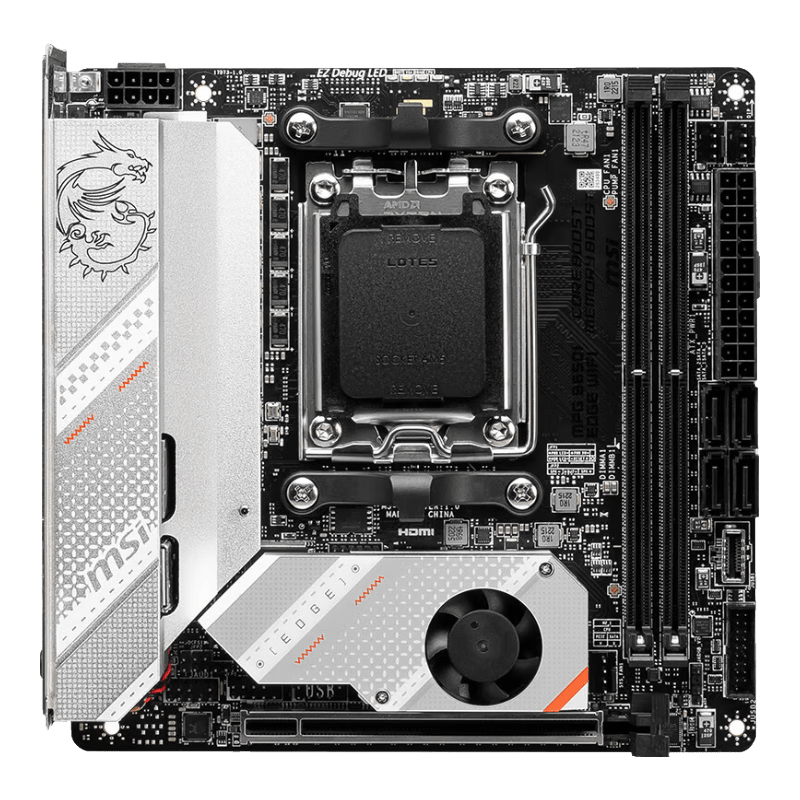 ΢�� MPG B650I EDGE WIFI DDR5 ITX���� ֧��9700X/9600X/7800X3D AMD B650 AM5�ӿ� 1299Ԫ