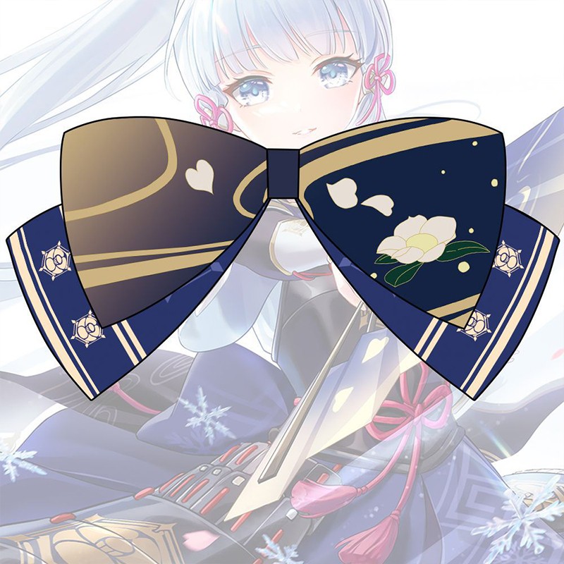 原神动漫头饰神之眼发夹鬼灭周边蝴蝶结女生发圈头绳 胡桃 背后 发