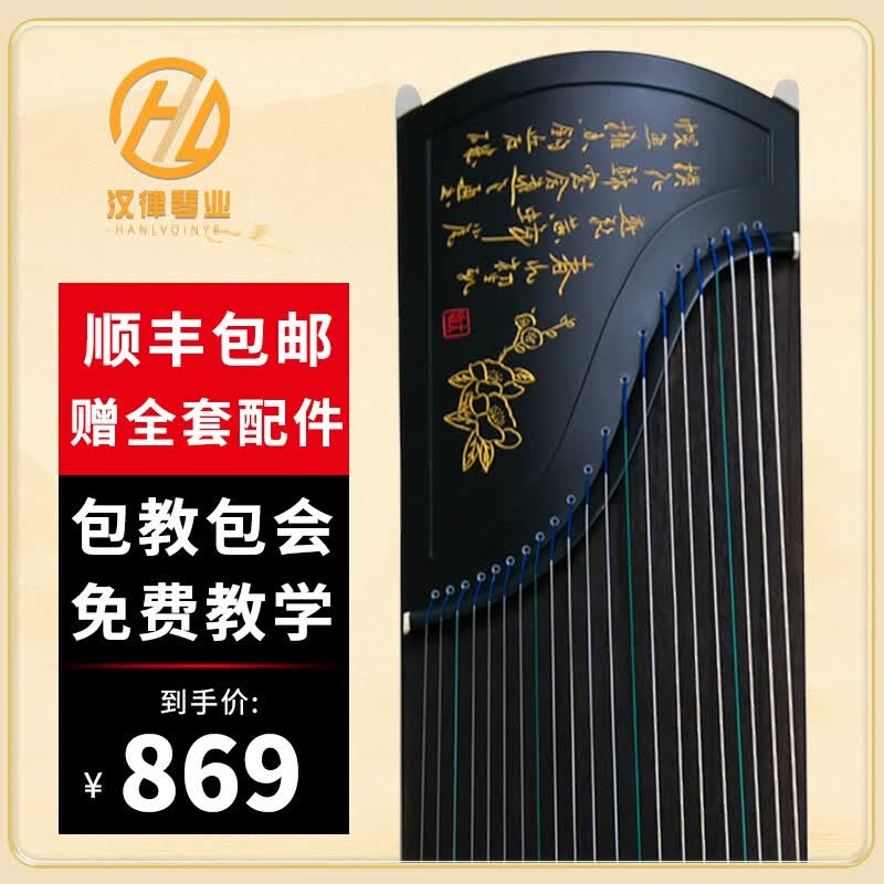 汉律古筝初学入门考级演奏古筝琴扬州乐器刻字刻画纯实木入门全套配件 暗香疏影属于什么档次？