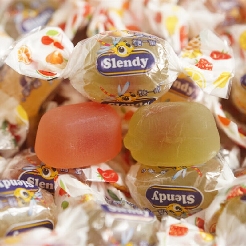 兜米呱 俄罗斯原装小蜻蜓什锦水果味夹心软糖 500g