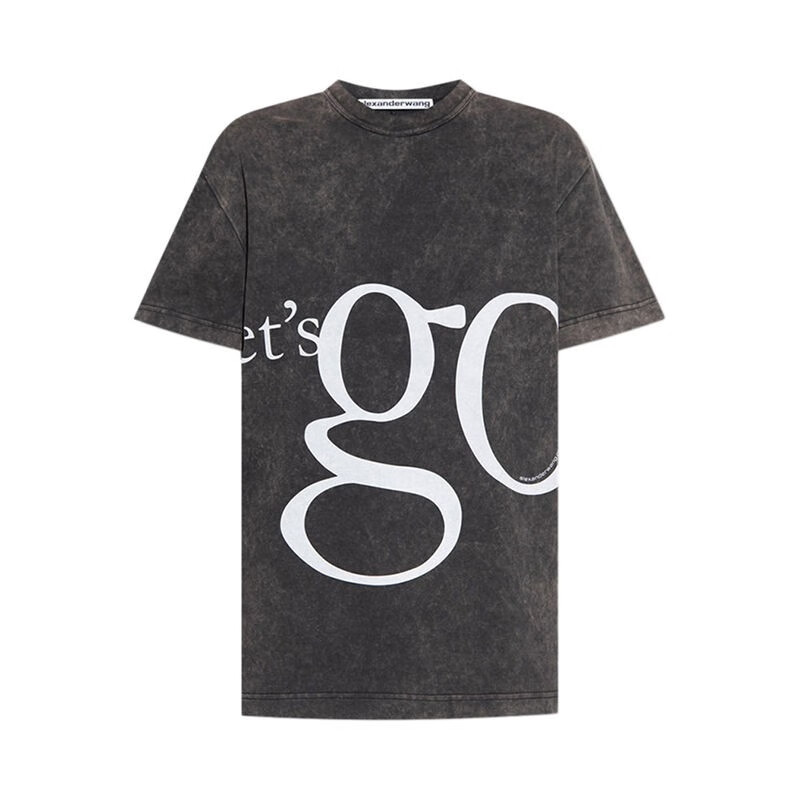 亚历山大·王(alexander wang)alexander wang 女士大字母t恤 灰色ucc