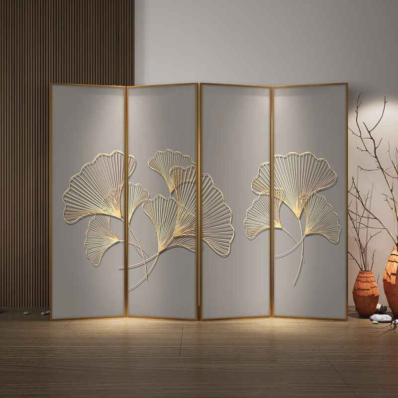 游复吟屏风可移动 简易屏风 折叠屏风铝合金屏风隔断客厅北欧简约现代