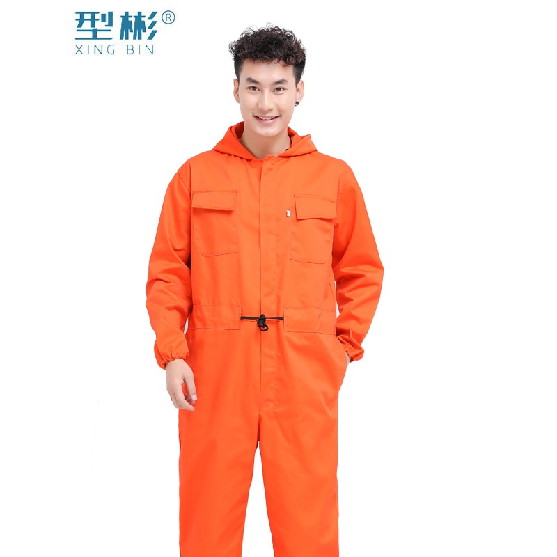 防污连体工作服男一体喷漆防护劳保服养殖厂连体劳保服防水立领洗车