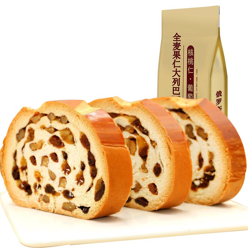 Arale俄罗斯大列巴全麦面包核桃仁葡萄干夹心吐司400g/袋早餐代餐粗粮