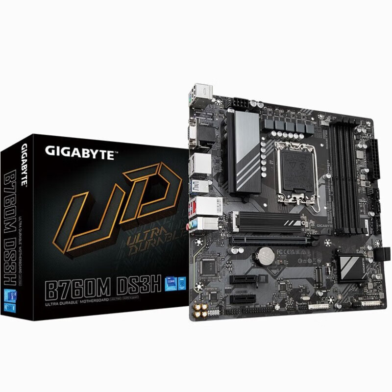 技嘉B760M GAMING AC魔鹰/ D2H/DS3H支持12代/13代酷睿处理器电脑主板 技嘉 B760M DS3H DDR5