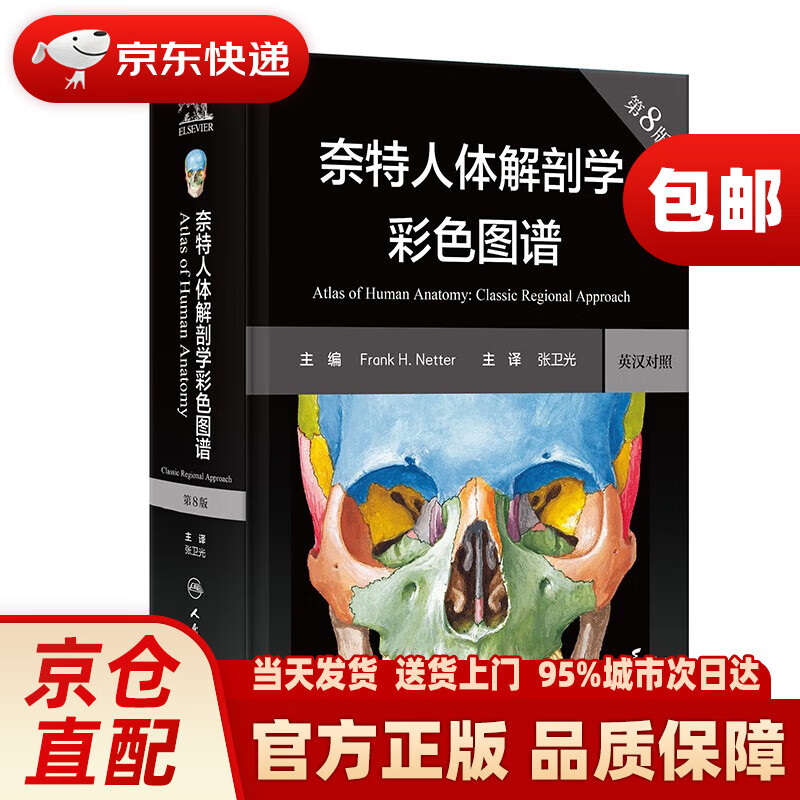 奈特人体解剖学彩色图谱,第8版人民卫生