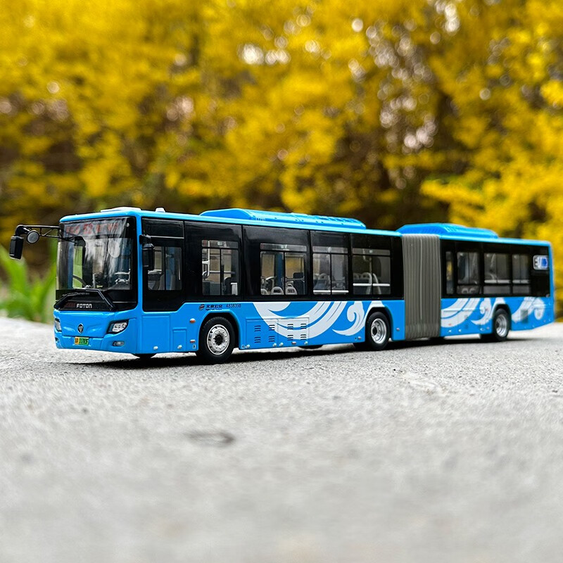跃纪生(yuejisheng)北京公交车模型 1:64 52路 祥云铰接 福田欧辉混动
