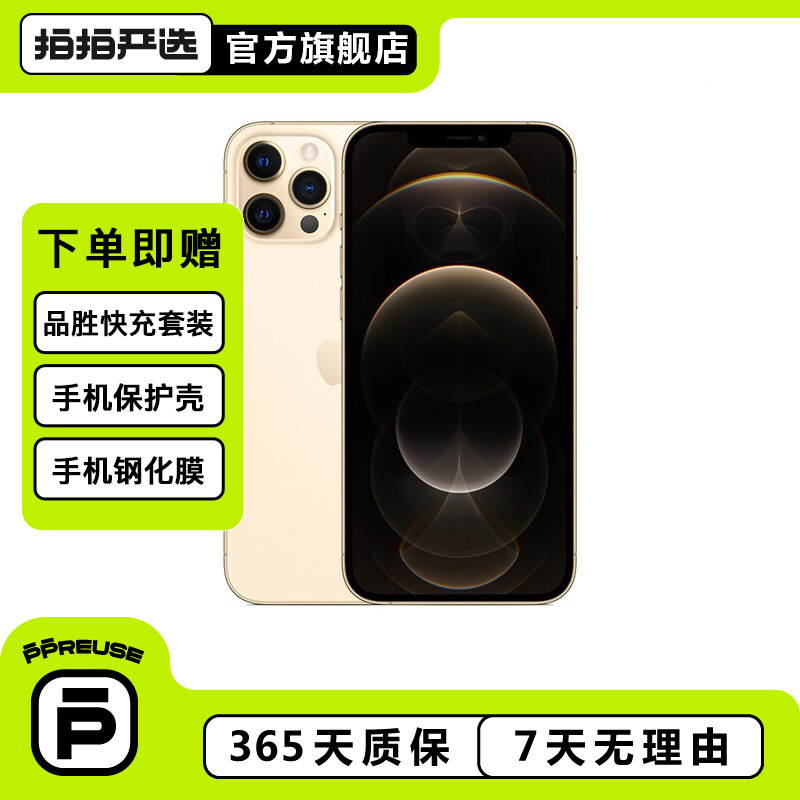 【资源机】苹果 iPhone 12 Pro Max 手机 苹果12ProMax 拍拍严选  二手手机 99新金色 256G