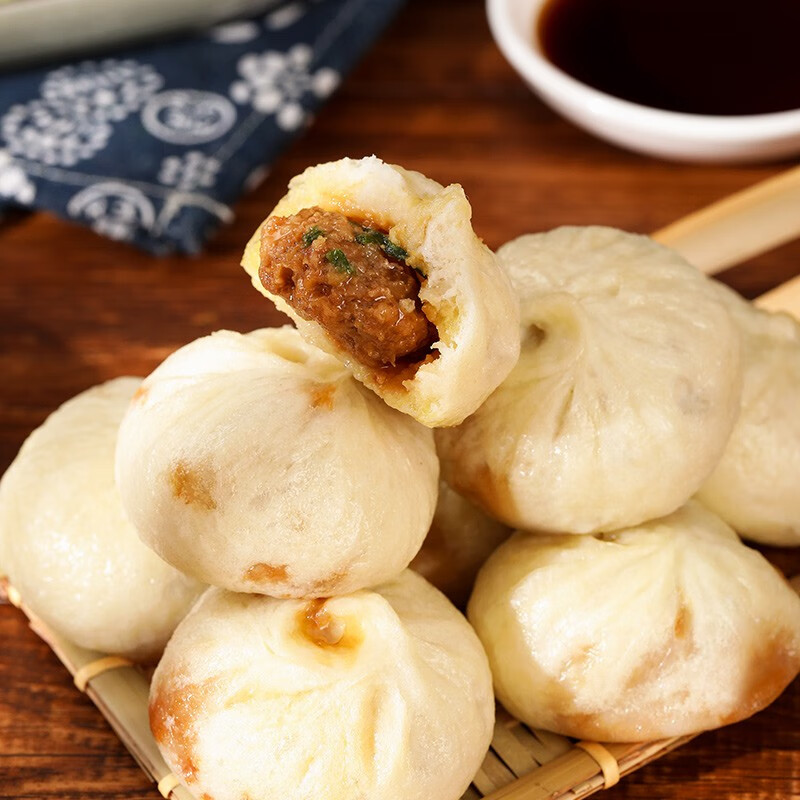 乾清十三品嵊州老面小笼包208g/袋（8个）小葱鲜肉速食早餐小笼包 208g*10袋（80只）